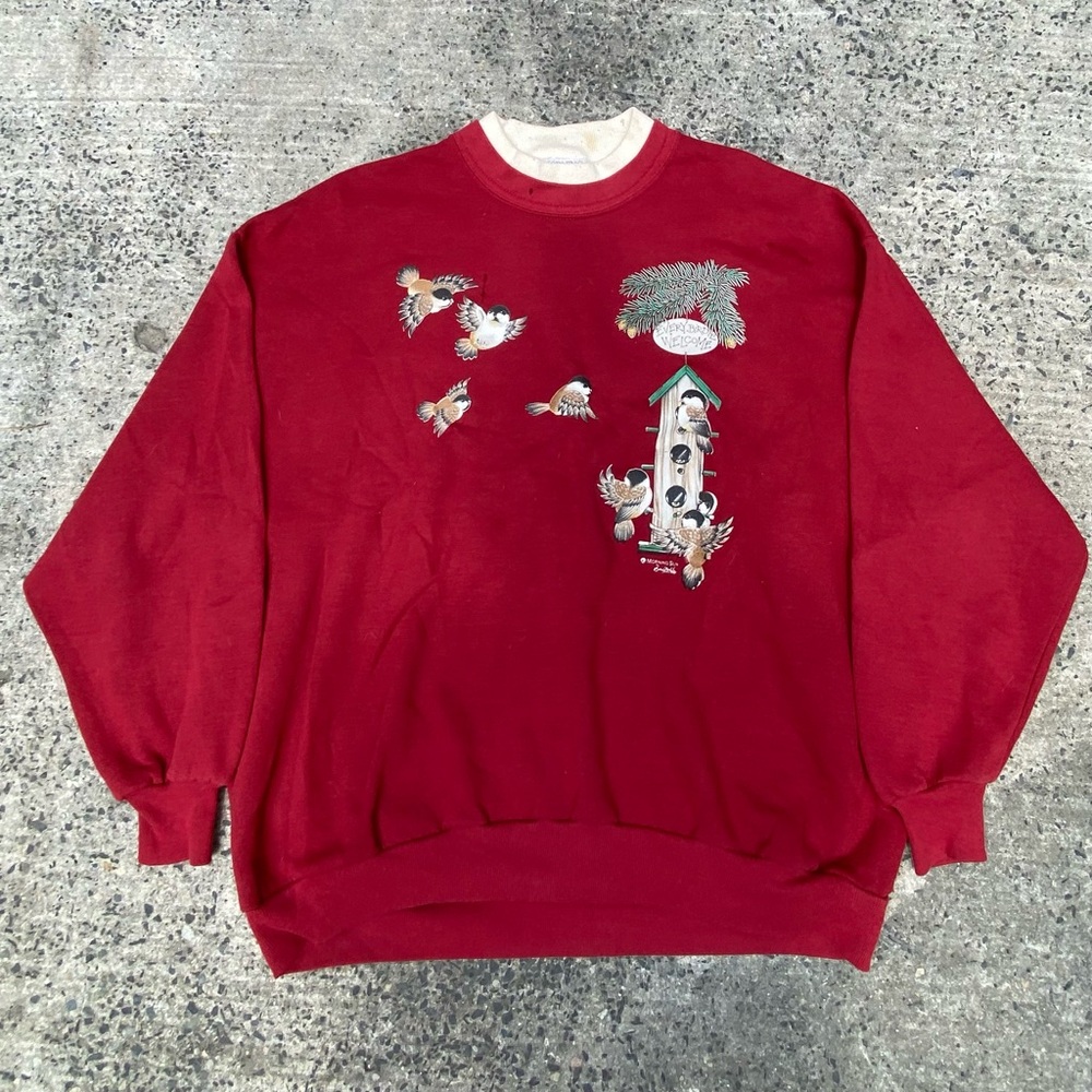 Vintage 90s nature birds crewneck sweatshirt